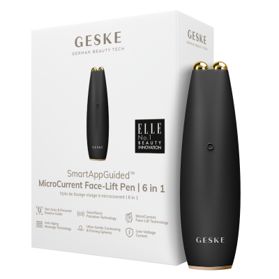 Мікрострумова ручка для підтяжки обличчя GESKE MicroCurrent Face-Lift Pen 6 в 1 сірий
